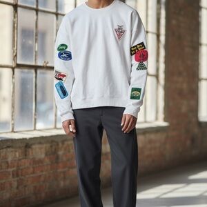 GUESS Originals x Market Patch Sweatshirt - White - Size Large